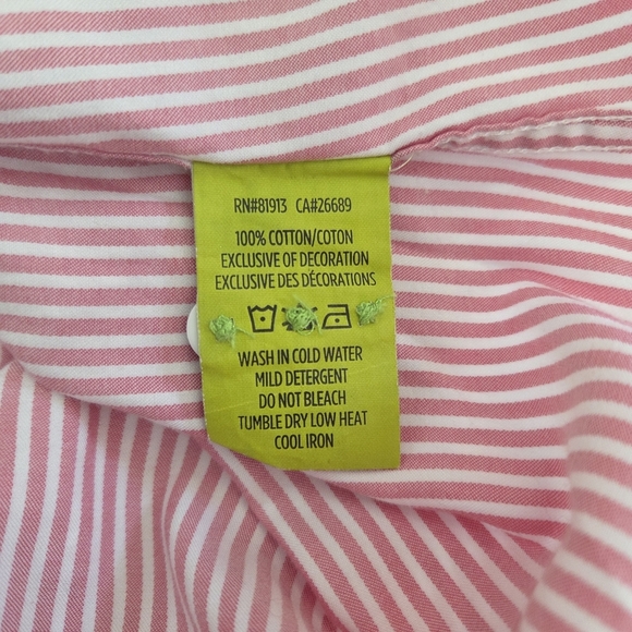 Robert Graham X Red and White Dress Shirt Size Med - Picture 7 of 10